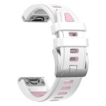Uhrenarmband aus Silikon mit Stahlschnalle und Schnellverschluss in Silber, For Garmin Fenix 8 AMOLED 43mm – Bild 5