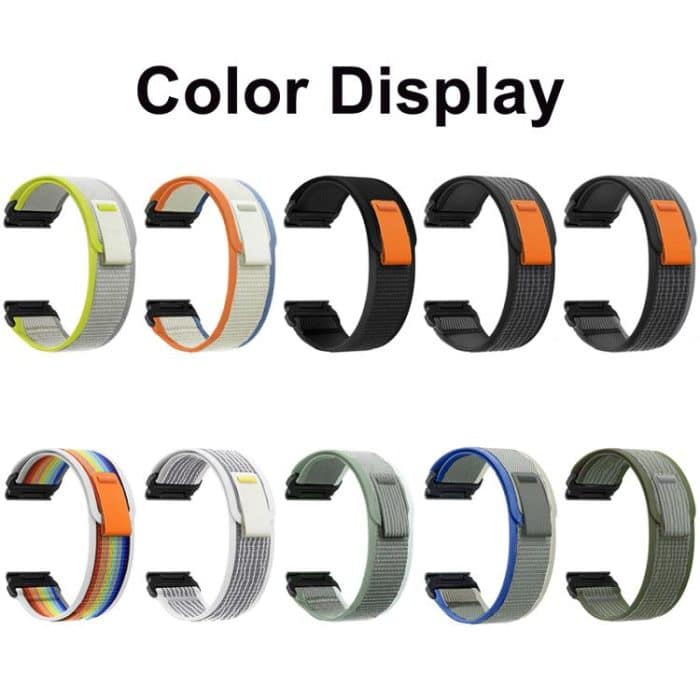 Loop-Nylon-Uhrenarmband mit Klettverschluss und Schnellverschluss, For Garmin 26mm, For Garmin 22mm – Bild 3