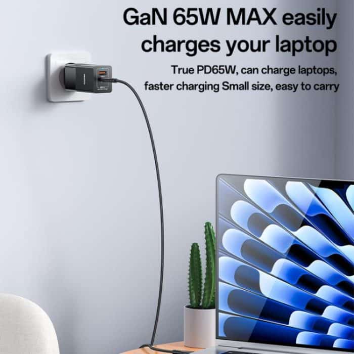 Yesido YC73 65W USB und USB-C / Typ-C Dual Port GaN Schnellladegerät Set – Bild 6