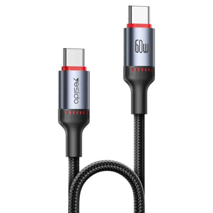 Yesido CA181 PD60W 3A USB-C / Typ-C auf USB-C / Typ-C Ladedatenkabel, Länge: 1,2 m – Bild 1
