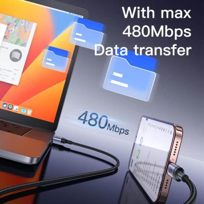 Yesido CA181 PD60W 3A USB-C / Typ-C auf USB-C / Typ-C Ladedatenkabel, Länge: 1,2 m – Bild 10