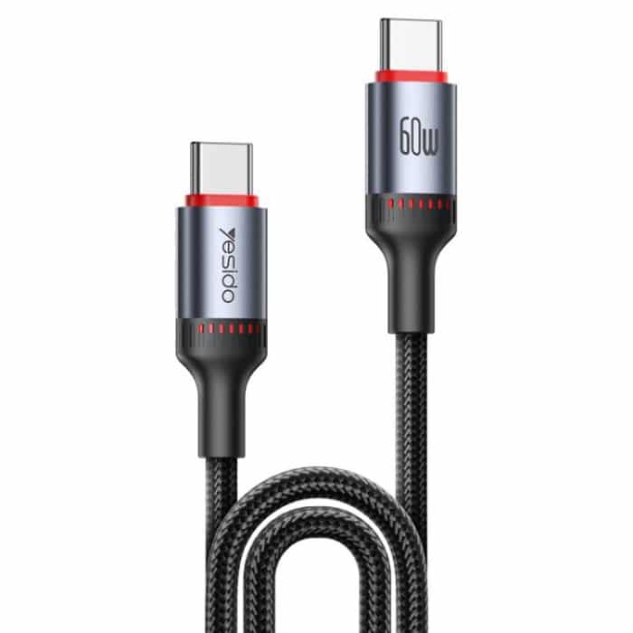 Yesido CA183 PD60W 3A USB-C / Typ-C auf USB-C / Typ-C Ladedatenkabel, Länge: 2m – Bild 1