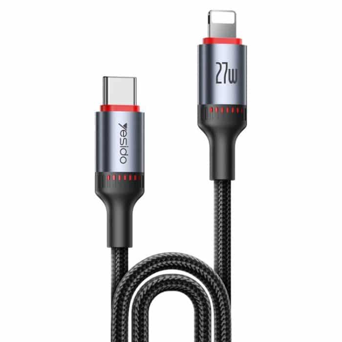 Yesido CA184 PD27W 3A USB-C / Typ-C auf 8-Pin Ladedatenkabel, Länge: 2m – Bild 1