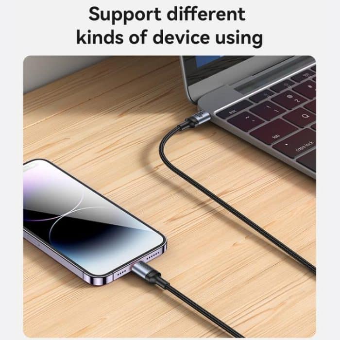 Yesido CA184 PD27W 3A USB-C / Typ-C auf 8-Pin Ladedatenkabel, Länge: 2m – Bild 6