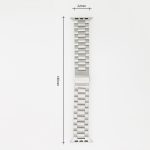 Uhrenarmband aus Edelstahl mit drei Gliedern und Norman-Verschluss, For Apple Watch 46mm / 49mm / 45mm / 44mm – Bild 4