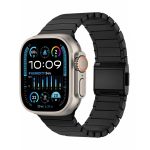 Uhrenarmband aus reinem Titan mit Normannen-Schnalle und Bambus, For Apple Watch 46mm / 49mm / 45mm / 44mm