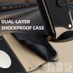 Crossbody-Kette mit Fischschwanz-Motiv, Litschi-Leder, Handyhülle, For iPhone 16e – Bild 7