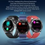 H9 1,43 Zoll EKG-Smartwatch mit Lederarmband unterstützt Bluetooth-Anrufe/Smart Voice Assistant – Bild 2