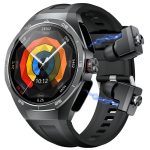 GT97 1,53 Zoll runder Bildschirm 2-in-1 Bluetooth-Kopfhörer Silikonarmband Smart Watch unterstützt Bluetooth-Anrufe