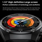 GT97 1,53 Zoll runder Bildschirm 2-in-1 Bluetooth-Kopfhörer Silikonarmband Smart Watch unterstützt Bluetooth-Anrufe – Bild 3