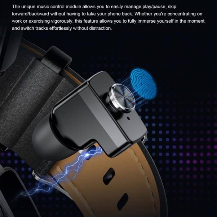 GT97 1,53 Zoll runder Bildschirm 2-in-1 Bluetooth-Kopfhörer Silikonarmband Smart Watch unterstützt Bluetooth-Anrufe – Bild 6