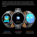 GT97 1,53 Zoll runder Bildschirm 2-in-1 Bluetooth-Kopfhörer Lederarmband Smart Watch unterstützt Bluetooth-Anrufe – Bild 2