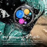 GT97 1,53 Zoll runder Bildschirm 2-in-1 Bluetooth-Kopfhörer Lederarmband Smart Watch unterstützt Bluetooth-Anrufe – Bild 9