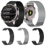 Magnetisches Mailänder Uhrenarmband aus Metall mit zwei Abschnitten, For Garmin Watch 26mm, For Garmin Watch 22mm – Bild 2