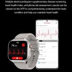 TK17 1,91 Zoll horizontaler Bildschirm Stahlarmband Smart Watch unterstützt EKG Elektrokardiogramm – Bild 6