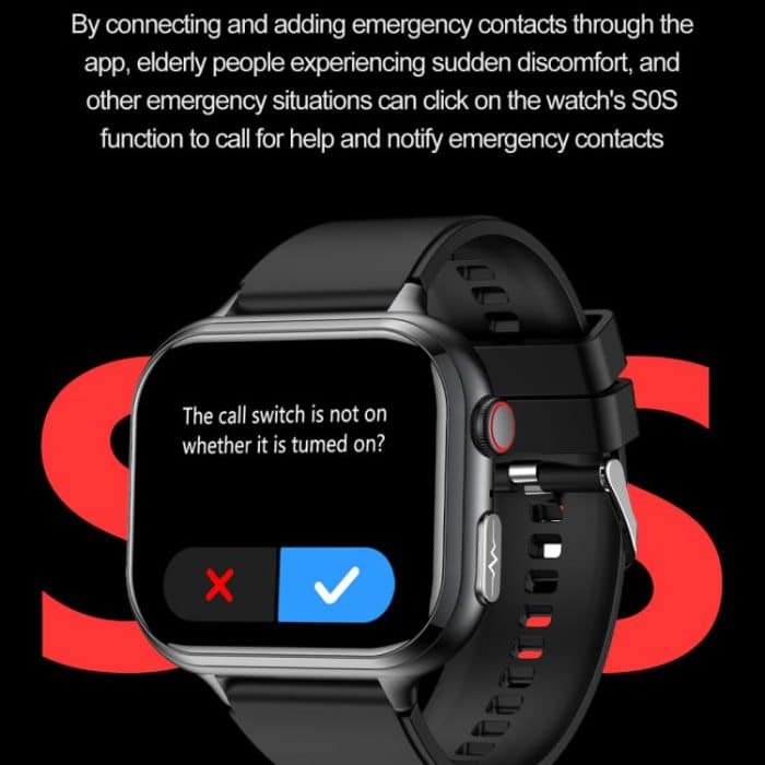 TK17 1,91 Zoll horizontaler Bildschirm Stahlarmband Smart Watch unterstützt EKG Elektrokardiogramm – Bild 7