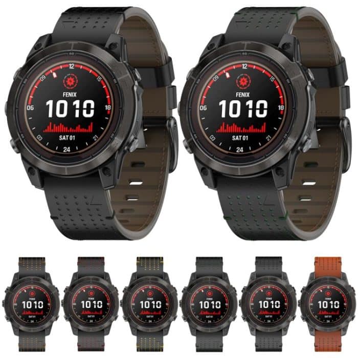 Zweifarbiges Uhrenarmband aus Mesh-Leder mit Schnellverschluss, For Garmin Watch 26mm, For Garmin Watch 22mm – Bild 2