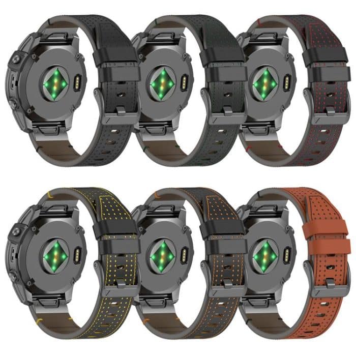 Zweifarbiges Uhrenarmband aus Mesh-Leder mit Schnellverschluss, For Garmin Watch 26mm, For Garmin Watch 22mm – Bild 3