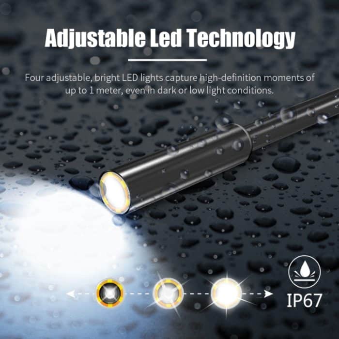 8 mm 1080P IP68 wasserdichtes 4,3-Zoll-Bildschirm-Einzelkamera-Digitalendoskop, 7m, 5m, 2m – Bild 7