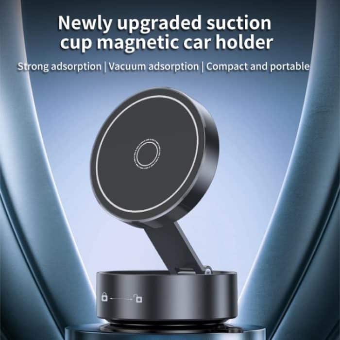 Q12 Faltbarer Vakuum-MagSafe-Telefonhalter mit magnetischem Saugnapf, Q12(Black), Q12(Silver) – Bild 2