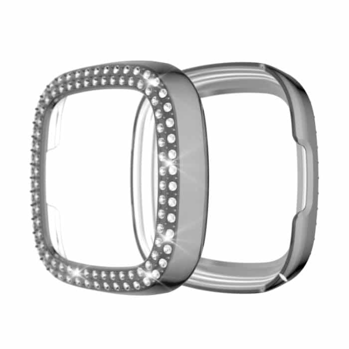 EDA00765701A.jpg PC-Schutzhülle mit zweireihiger Beschichtung und Diamanten, For Fitbit Versa 3 / Versa Sense – Bild 1