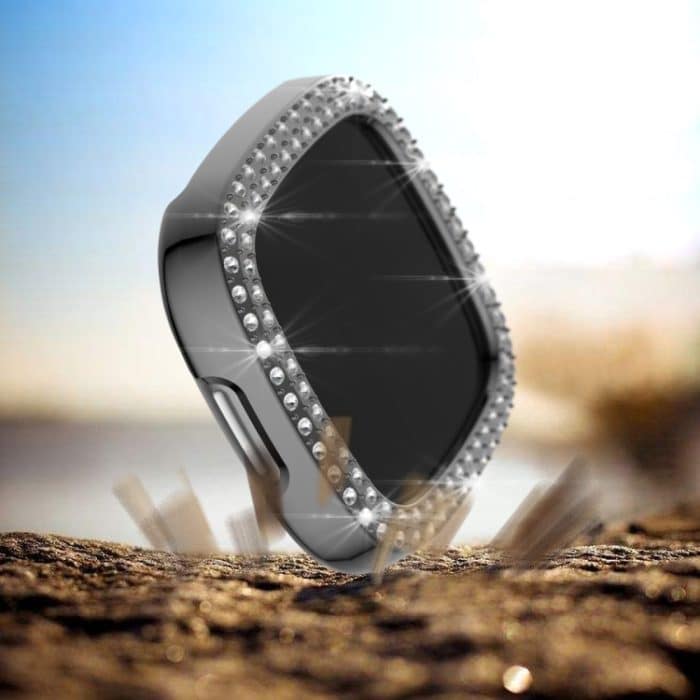 PC-Schutzhülle mit zweireihiger Beschichtung und Diamanten, For Fitbit Versa 3 / Versa Sense – Bild 2