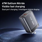 REMAX U2-AC 67W USB und Typ-C GaN Digital Display Schnellladegerät – Bild 2