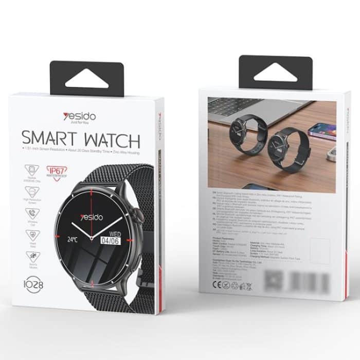 Yesido IO28 Smart Watch, 1,51 Zoll Bildschirm, unterstützt BT-Anrufe/Herzfrequenz, IO28 – Bild 12