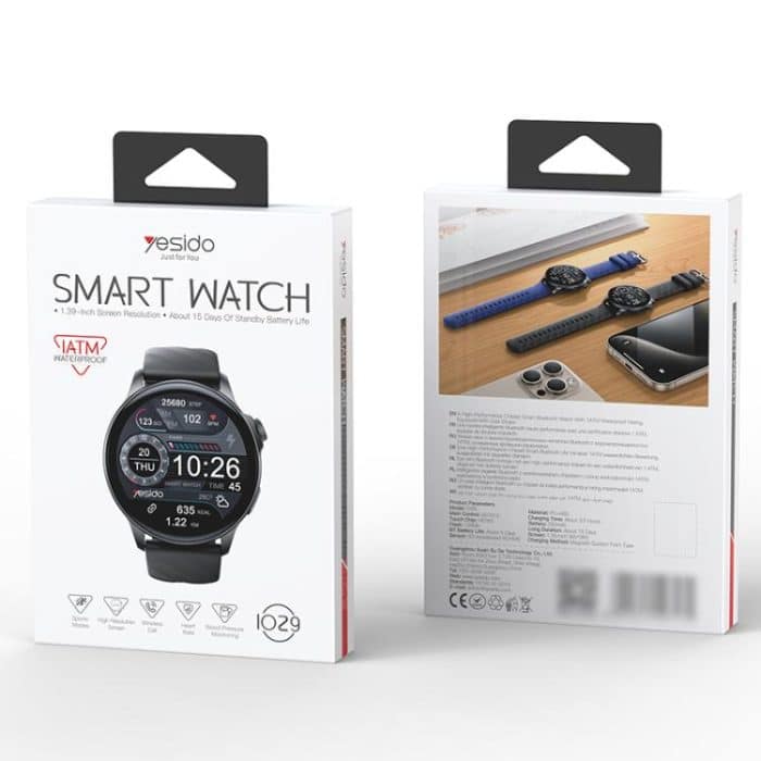 Yesido IO29 Wasserdichte Smart BT-Uhr, 1,39-Zoll-Bildschirm, unterstützt BT-Anrufe/Herzfrequenz, IO29 – Bild 15
