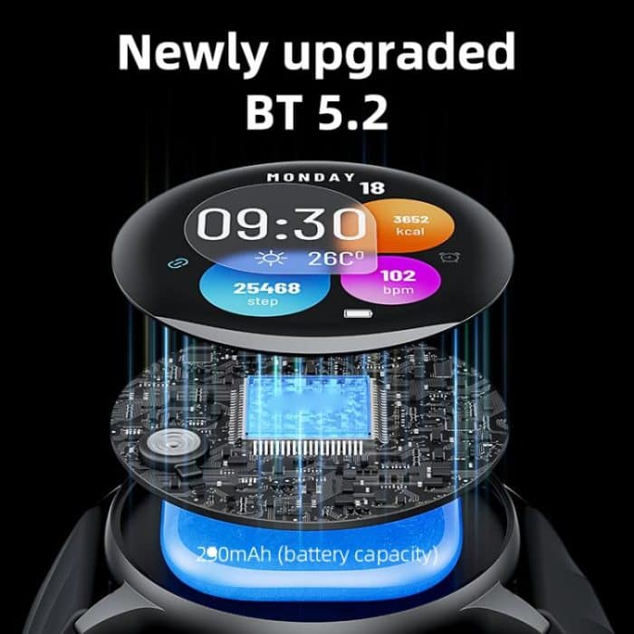 Yesido IO29 Wasserdichte Smart BT-Uhr, 1,39-Zoll-Bildschirm, unterstützt BT-Anrufe/Herzfrequenz, IO29 – Bild 6