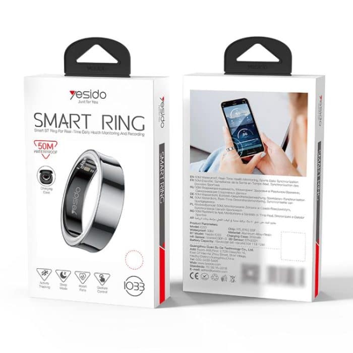 Yesido IO33 Gesundheitsmonitor-Smartring, unterstützt Körpertemperatur/Herzfrequenz/Blutdruck/physiologische Erinnerung für Frauen, 57mm Inner Circumference, 60mm Inner Circumference, 63mm Inner Circumference, 65mm Inner Circumference... – Bild 11