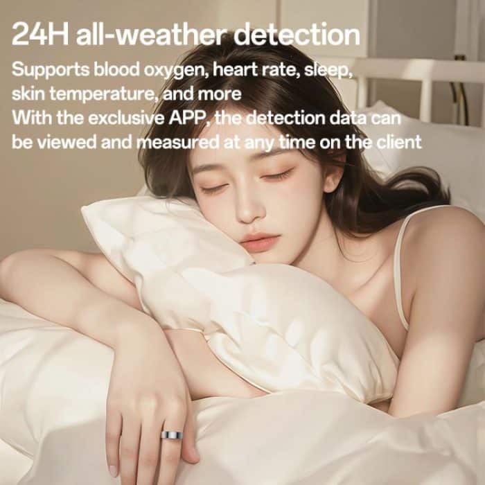 Yesido IO33 Gesundheitsmonitor-Smartring, unterstützt Körpertemperatur/Herzfrequenz/Blutdruck/physiologische Erinnerung für Frauen, 57mm Inner Circumference, 60mm Inner Circumference, 63mm Inner Circumference, 65mm Inner Circumference... – Bild 6