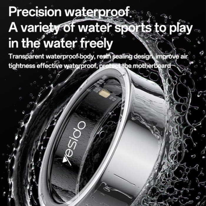 Yesido IO33 Gesundheitsmonitor-Smartring, unterstützt Körpertemperatur/Herzfrequenz/Blutdruck/physiologische Erinnerung für Frauen, 57mm Inner Circumference, 60mm Inner Circumference, 63mm Inner Circumference, 65mm Inner Circumference... – Bild 10