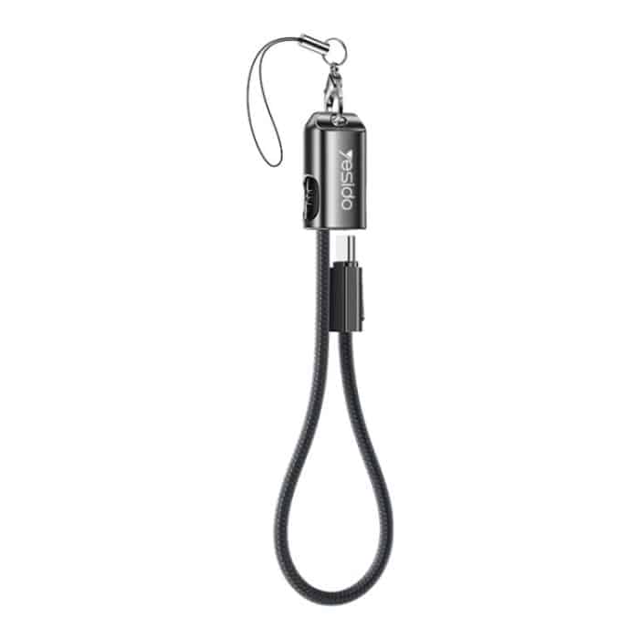 Yesido CA177 Portable Strip PD60W Typ-C auf Typ-C Datenkabel aus Zinklegierung, Länge: 20 cm – Bild 1