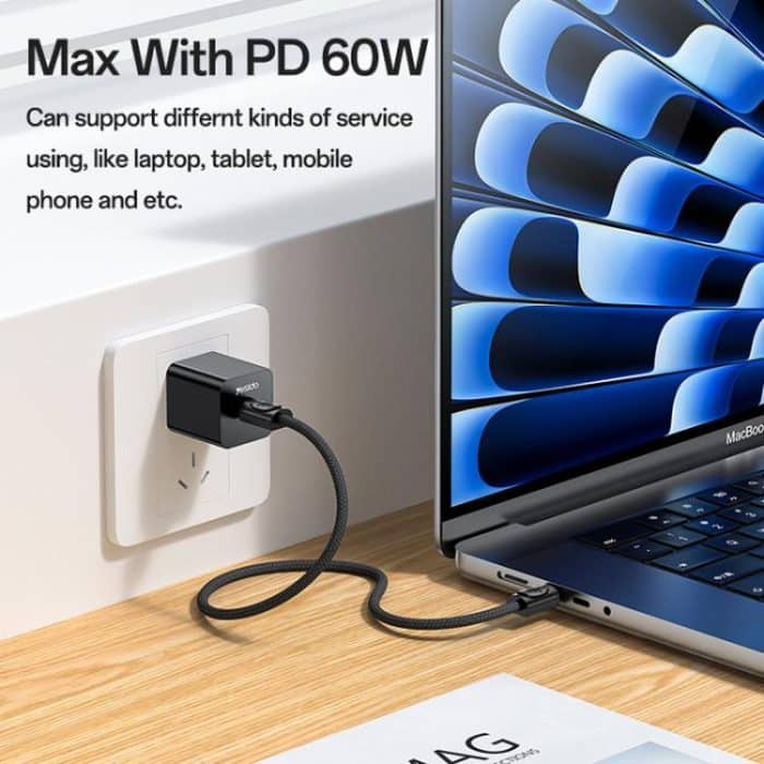 Yesido CA177 Portable Strip PD60W Typ-C auf Typ-C Datenkabel aus Zinklegierung, Länge: 20 cm – Bild 4