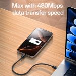 Yesido CA177 Portable Strip PD60W Typ-C auf Typ-C Datenkabel aus Zinklegierung, Länge: 20 cm – Bild 7