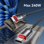 Yesido CA186 240W Typ-C auf Typ-C Datenkabel aus Aluminiumlegierung, Länge: 2 m – Bild 3