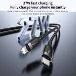 Yesido CA187 27W Typ-C auf 8-poliges Datenkabel aus Aluminiumlegierung, Länge: 0,3 m – Bild 3