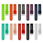 Silikon-Uhrenarmband mit Streifen und silberner Schnalle, For Garmin Forerunner 245 – Bild 5