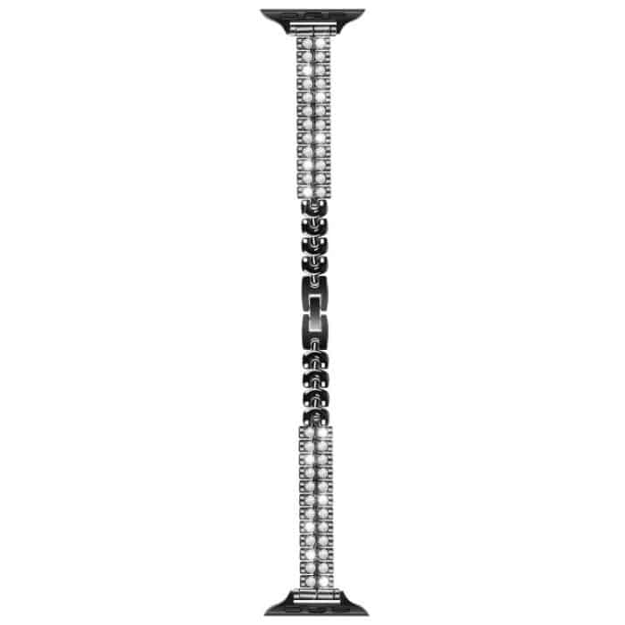 Schmales Uhrenarmband aus Metall mit Diamanten im Zugabschnitt, For Apple Watch 46mm / 49mm / 45mm / 44mm, For Apple Watch 42mm / 41mm / 40mm / 38mm – Bild 6