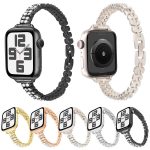 Schmales Uhrenarmband aus Metall mit Diamanten im Zugabschnitt, For Apple Watch 46mm / 49mm / 45mm / 44mm, For Apple Watch 42mm / 41mm / 40mm / 38mm – Bild 2