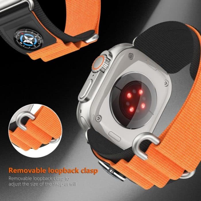 Kompass-Nylon-Loop-Uhrenarmband, For Apple Watch 46mm / 49mm / 45mm / 44mm, For Apple Watch 42mm / 41mm / 40mm / 38mm – Bild 6