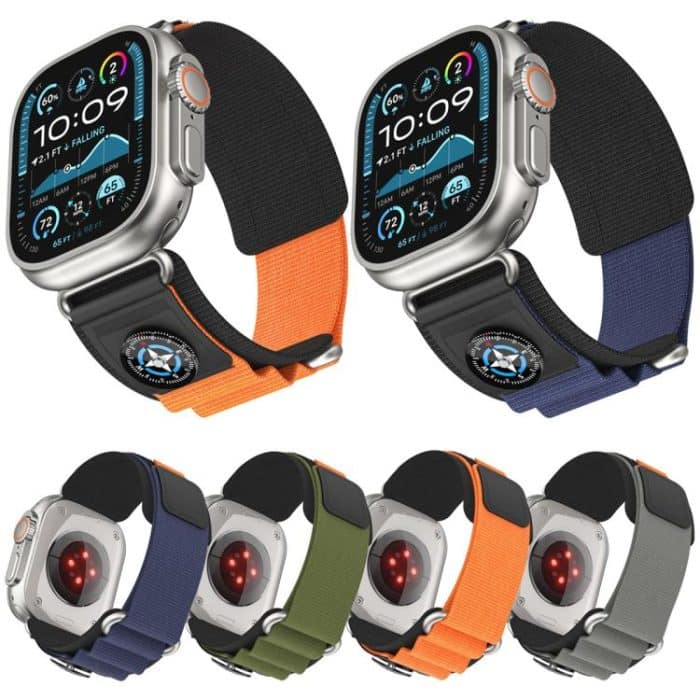 Kompass-Nylon-Loop-Uhrenarmband, For Apple Watch 46mm / 49mm / 45mm / 44mm, For Apple Watch 42mm / 41mm / 40mm / 38mm – Bild 4