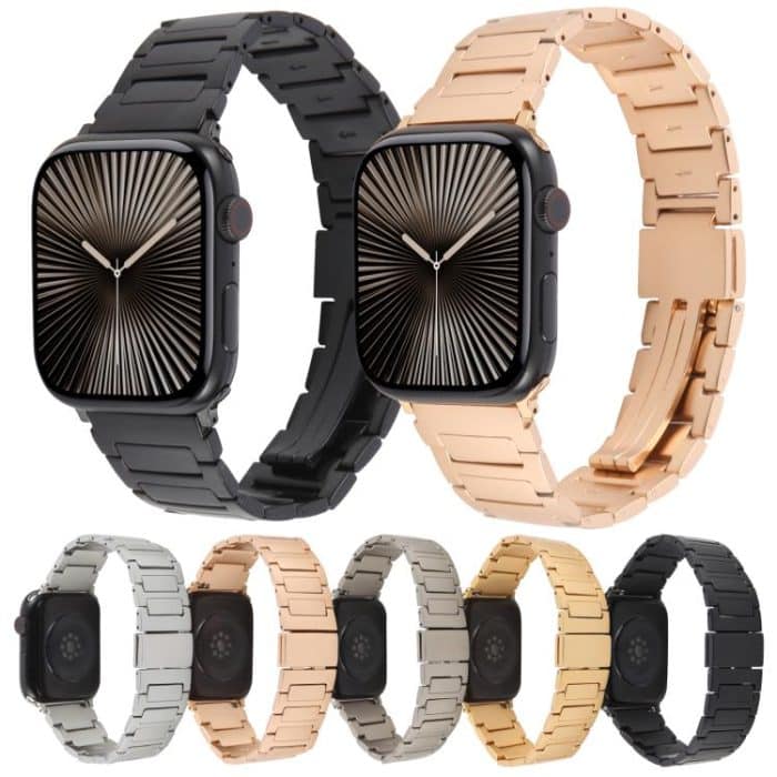 I-förmiges, faltbares Uhrenarmband aus Metall mit magnetischer Schnalle, For Apple Watch 46mm / 49mm / 45mm / 44mm, For Apple Watch 42mm / 41mm / 40mm / 38mm – Bild 2