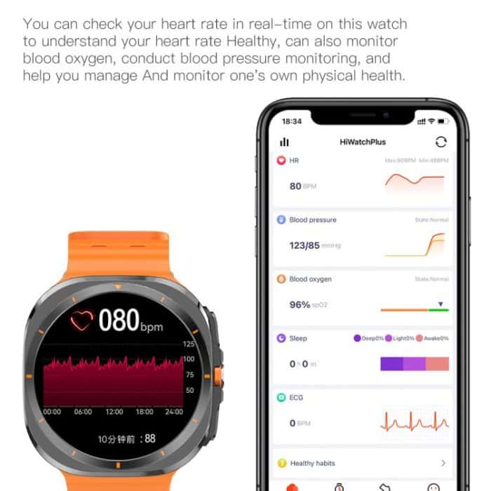 X7 1,51 Zoll IPS-Bildschirm Bluetooth Smart Watch unterstützt Gesundheitsüberwachung – Bild 9