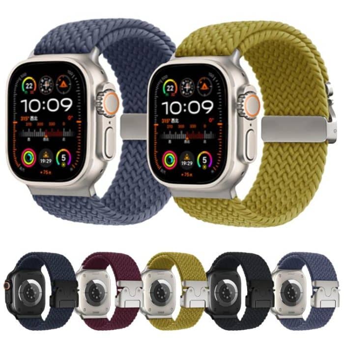 Kalebol Wide Umbrella Braided Strap, For Apple Watch 46mm / 49mm / 45mm / 44mm, For Apple Watch 42mm / 41mm / 40mm / 38mm – Bild 2
