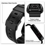 VIETAO Carbon Fiber Silicone Strap, For Apple Watch Ultra 2 / 1 49mm – Bild 5