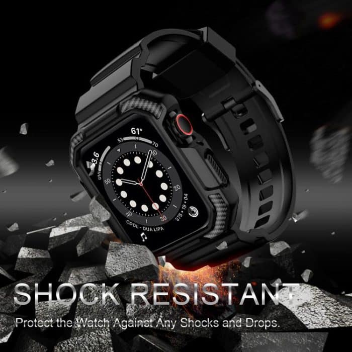 VIETAO Carbon Fiber Silicone Strap, For Apple Watch Ultra 2 / 1 49mm – Bild 9