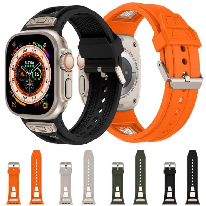 Kalebol Honeycomb TPU Titanium Mesh Strap, For Apple Watch 46mm / 49mm / 45mm / 44mm, For Apple Watch 42mm / 41mm / 40mm / 38mm – Bild 2