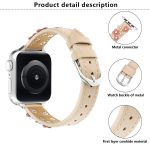 Kalebol Studded Flower Leather Strap, For Apple Watch 46mm / 49mm / 45mm / 44mm, For Apple Watch 42mm / 41mm / 40mm / 38mm – Bild 3